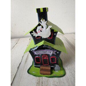 Joelson metal sparkle glitter haunted house ghost‎ tombstone Halloween decor